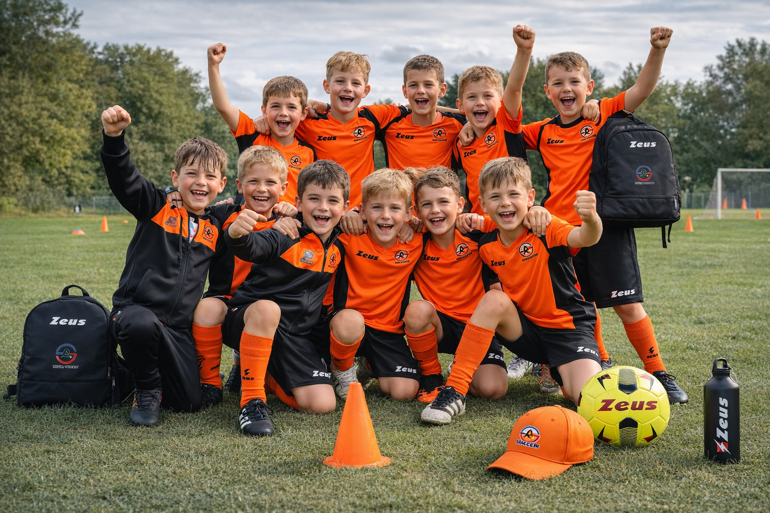 Bambini che si allenano al Soccer Revolution Camp