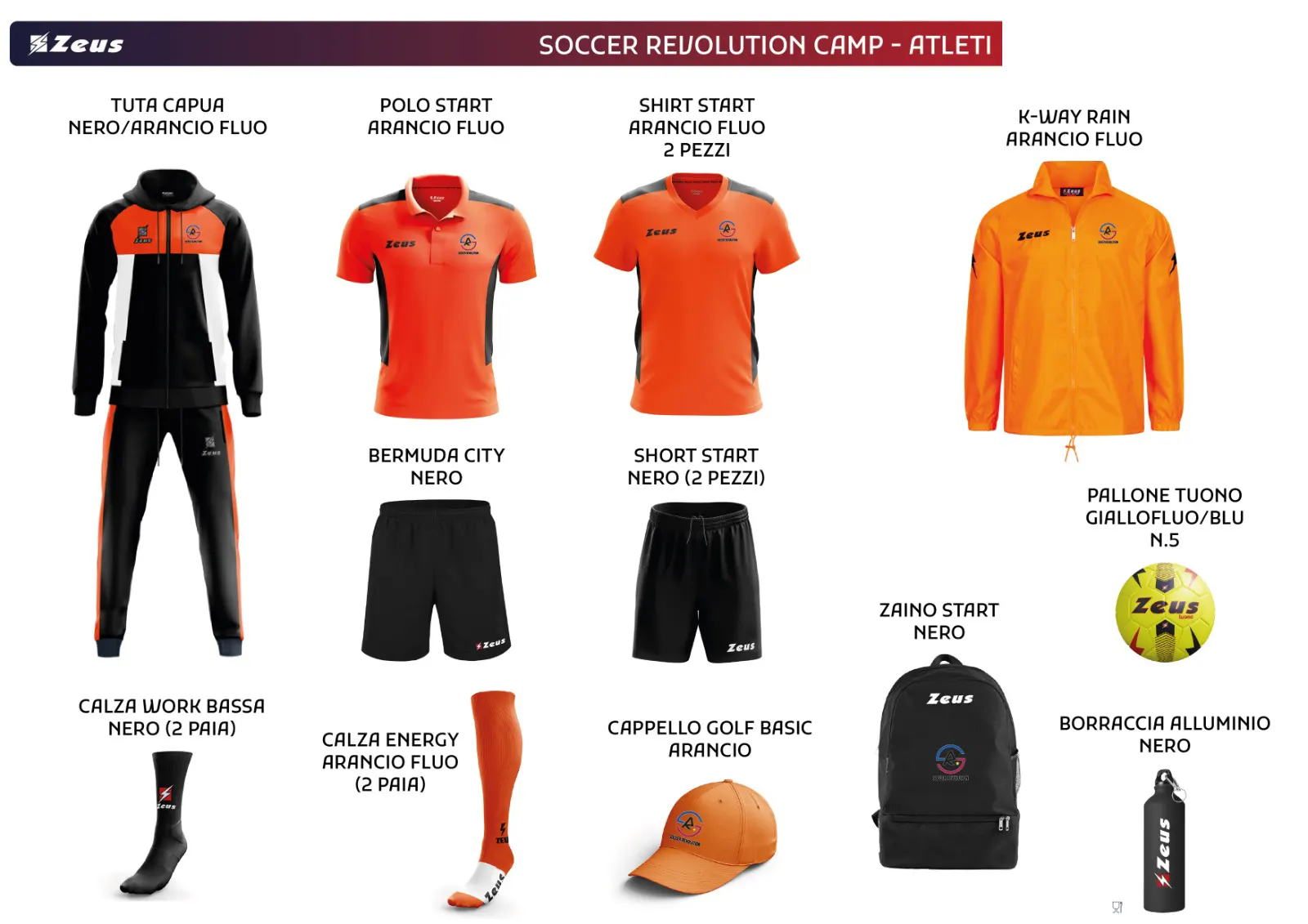 Kit ufficiale Soccer Revolution Camp Zeus